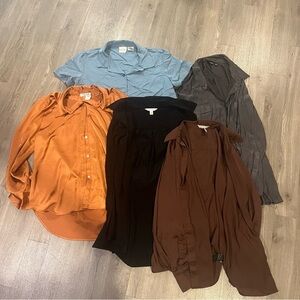 XL Bundle Women’s Tops Blouses Button Up 5 pc